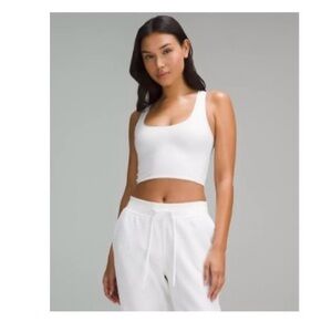 Lululemon Wundermost Ultra-Soft Nulu Scoop-Neck Cropped Tank Top